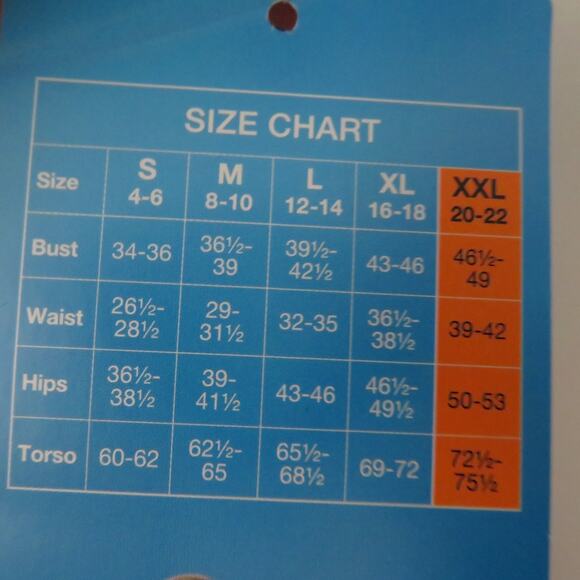 Speedo Womens Sz XXL Blue Pattern One Piece Swimsuit High Neck Tie Back Swimwear - Picture 7 of 7